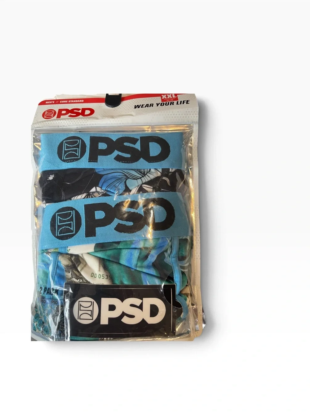 PSD Men’s Core Standard Boxer Briefs Floral Blues Size XXL